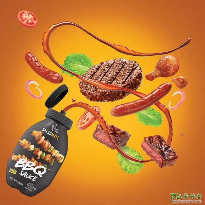 美味酱料宣传海报设计作品，创意食品酱料宣传广告作品欣赏。