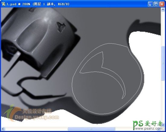 PS鼠绘教程：手绘一把逼真的左轮手枪实例教程，PS鼠绘手枪教程