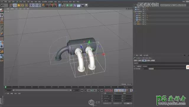 C4D建模教程：制作漂亮的管道组成的模型，立体主题风格管道模型