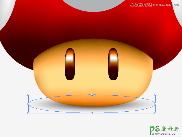 Illustrator实例教程：绘制立体风格的蘑菇失量图，超级马利蘑菇