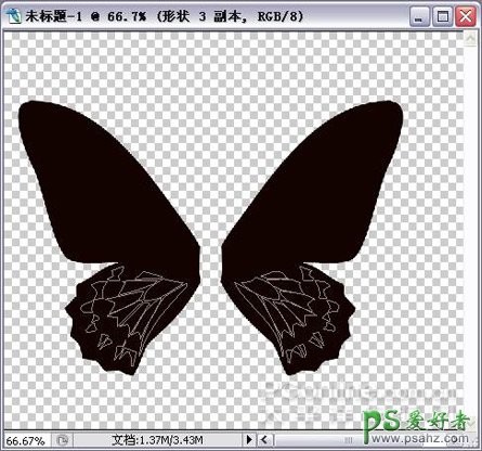 PS鼠绘教程：给美女照片背景绘制出漂亮的蓝色蝴蝶