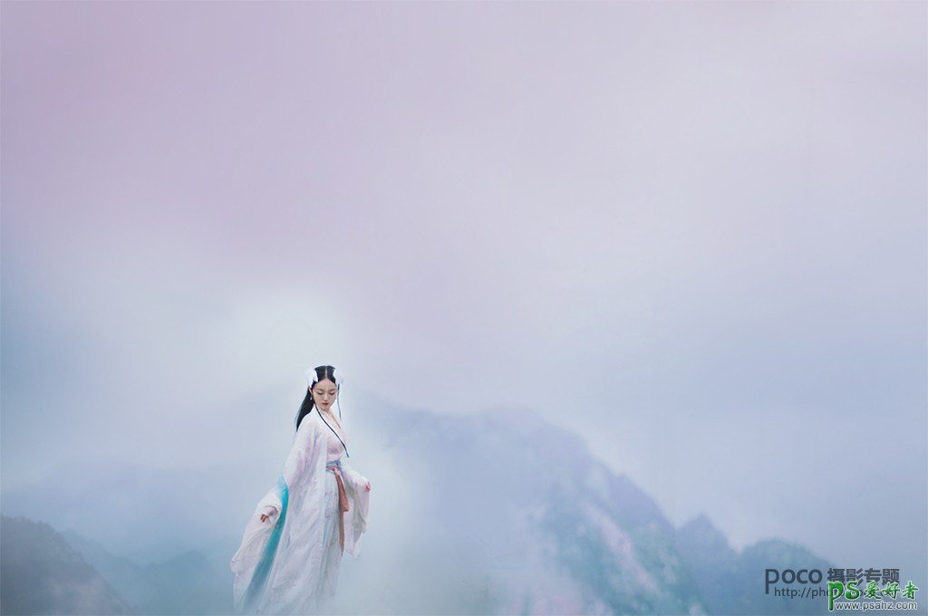 Photoshop设计唯美仙境风格的古装美女姐姐艺术照，神仙姐姐写真
