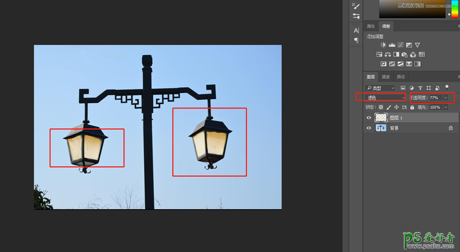 PS照片后期美化教程：学习给街头路灯照片制作出逼真的灯光效果