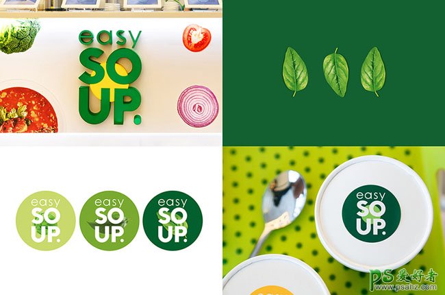 EASY SOUP健康快餐连锁店店铺装饰装修设计，创意快餐店视觉设计