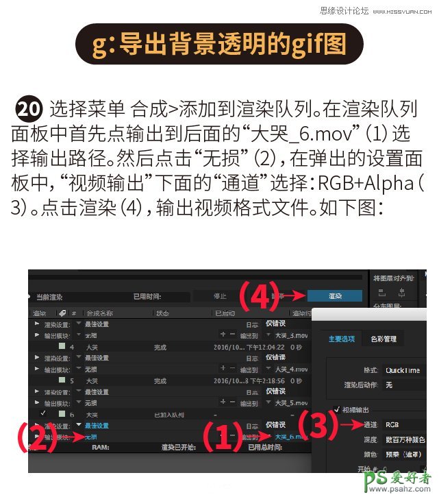 Photoshop结合AE软件制作逐帧GIF表情图片，超萌的GIF动态表情图