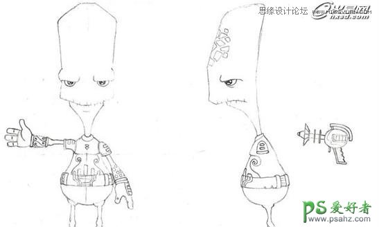 3ds Max手绘另类个性的UFO外星生物形象模型