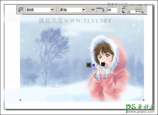CorelDRAW手绘美女人像教程：学习制作雪地中的唯美女孩儿图片