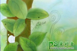 PS鼠绘教程：绘制漂亮的绿色卡通插画实例教程