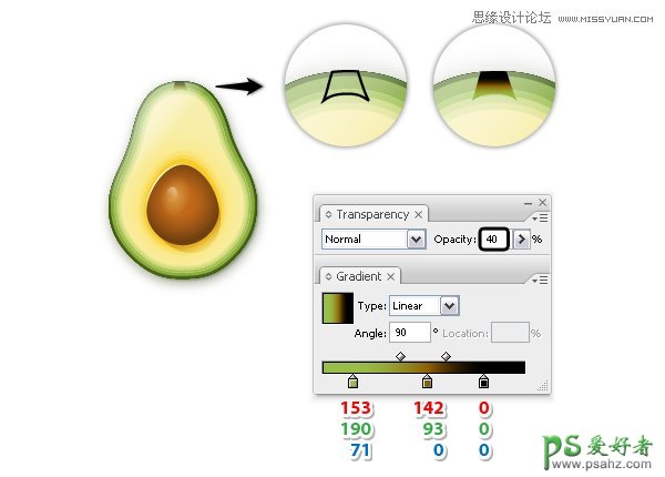 Illustrator手绘切开的鸭梨失量图，立体逼真的鸭梨失量图片素材