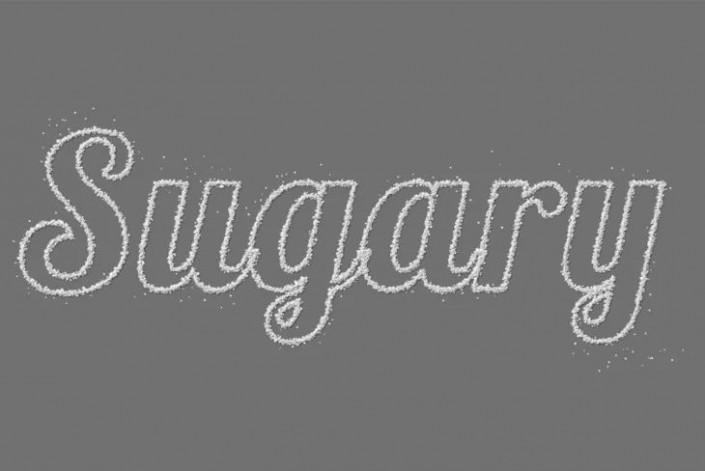 使用PS打造白糖颗粒堆积效果字体,颗粒文字设计，颗粒字体设计。