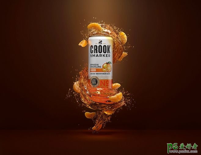 口味极佳的果汁饮料平面海报设计作品，经典大气的果汁广告。