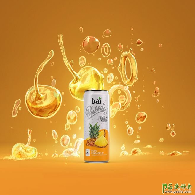 口味极佳的果汁饮料平面海报设计作品，经典大气的果汁广告。