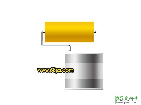 PS设计卡通效果的油漆桶失量图标