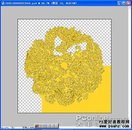 PS实例教程：制作金色的二龙戏珠素材图片教程
