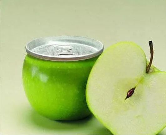 PS拟物合成教程：创意打造一个有趣的青苹果易拉罐图片。