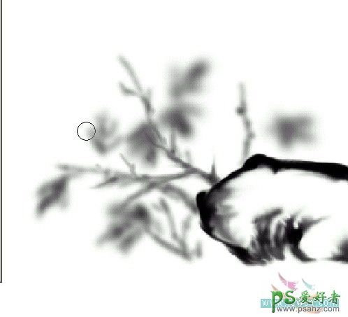 PS鼠绘教程：手绘一幅漂亮的水墨画野菊图实例教程