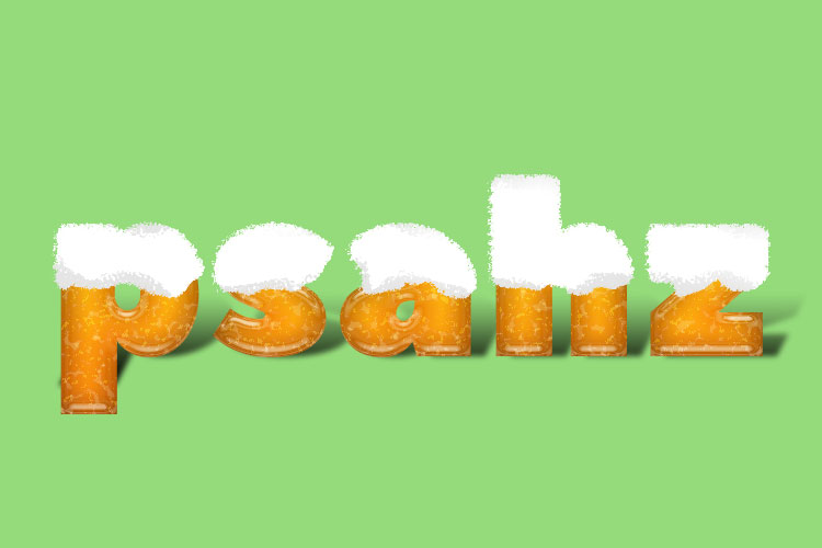 PS字效教程：学习制作个性的啤酒花立体文字特效，啤酒字体。