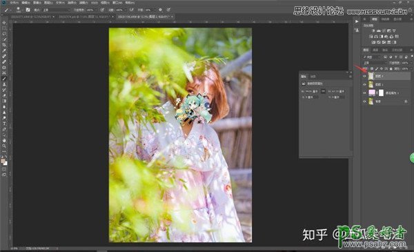 PS美女后期教程：给夏日外拍的和服美女写真照调出甜美小清新效果