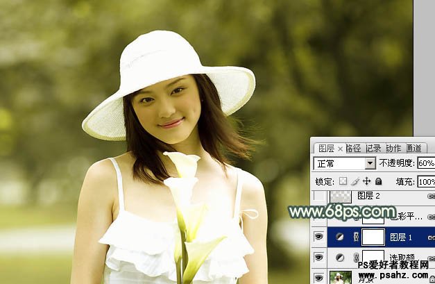 photoshop调出古典艺术风格外景美女照片实例教程