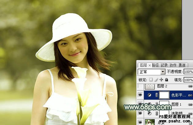 photoshop调出古典艺术风格外景美女照片实例教程