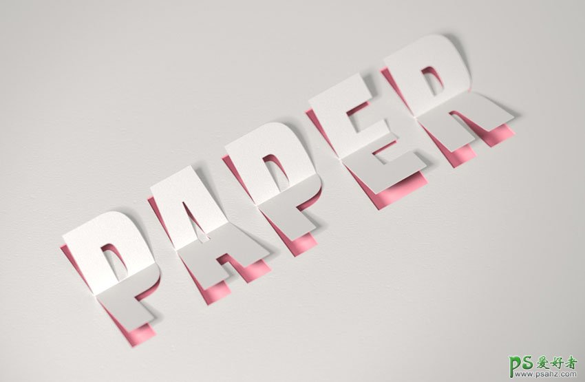 个性折叠纸张字 Photoshop设计漂亮大气的立体折纸字效