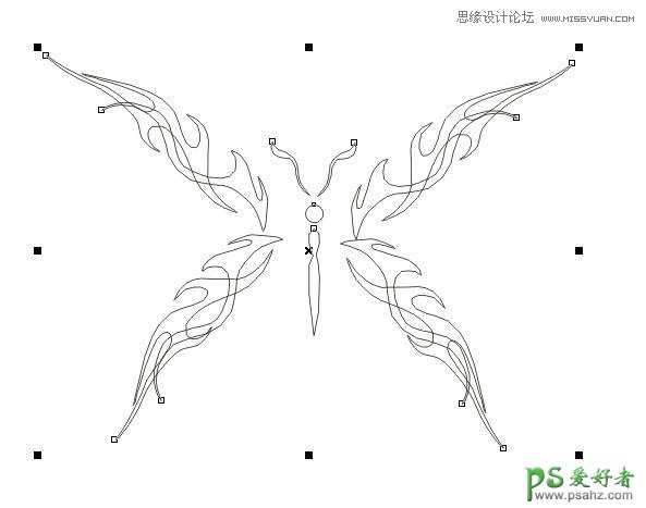使用CorelDraw绘制蝴蝶失量图素材-时尚创意的蝴蝶花纹图案教程