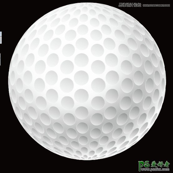 Illustrator手绘逼真质感的高尔夫球失量图素材