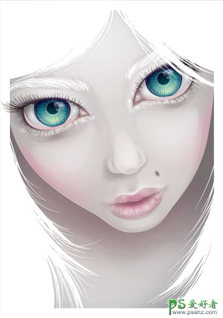 外星美女形象 PS鼠绘教程 手绘可爱恐怖的大眼UFO漂亮女孩