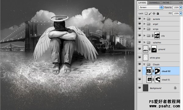 PS图片合成教程：打造雨夜中孤独的天使