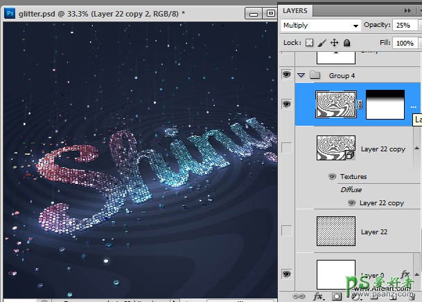 photoshop设计华丽大气的透视字体特效-透视艺术字-透视字体