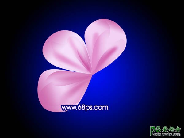 PS实例教程：制作漂亮的粉色水晶桃花失量素材图片