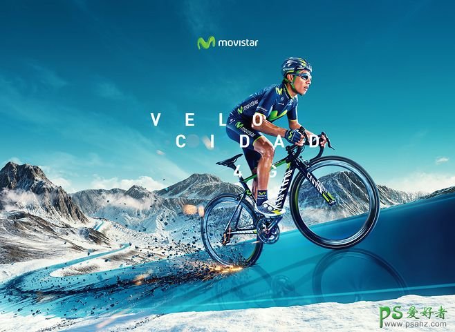 自行车运动爱好者的创意宣传海报，畅快骑行的自行车海报。