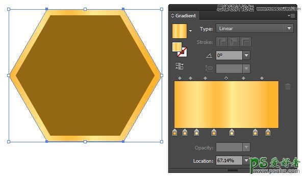 Illustrator制作质感立体效果的蜂巢失量图素材，黄色甜蜜蜂巢