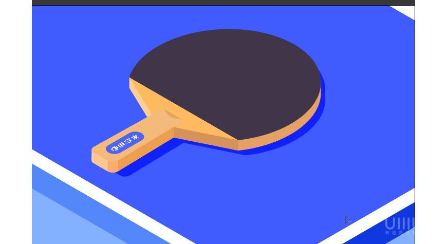 Illustrator设计教程：学习制作简洁风格乒乓球主题页面。