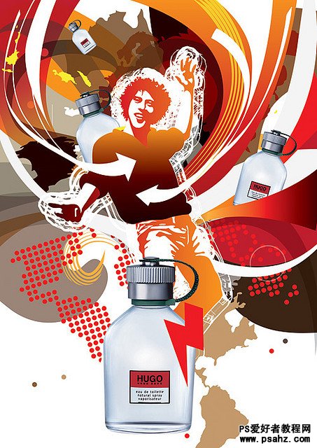 HUGO香水广告创意设计作品欣赏-香水广告设计