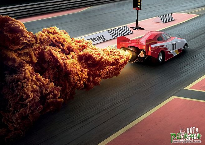 创意十足的炸鸡广告设计欣赏 创意炸鸡块宣传海报设计作品