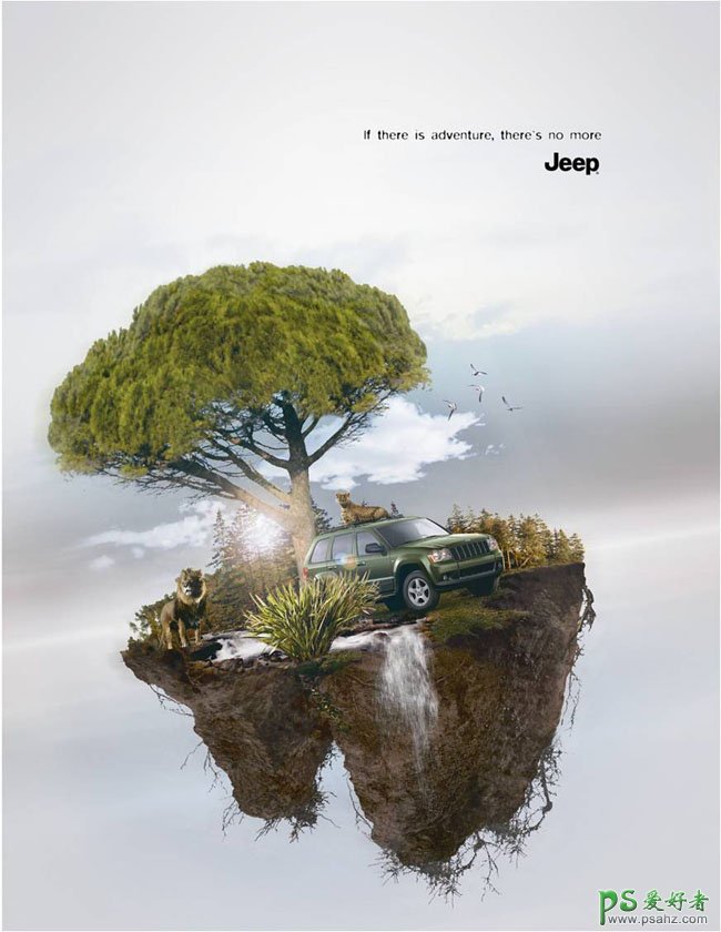 欣赏一组超酷创意的生态场景合成设计作品，合成平面广告作品。