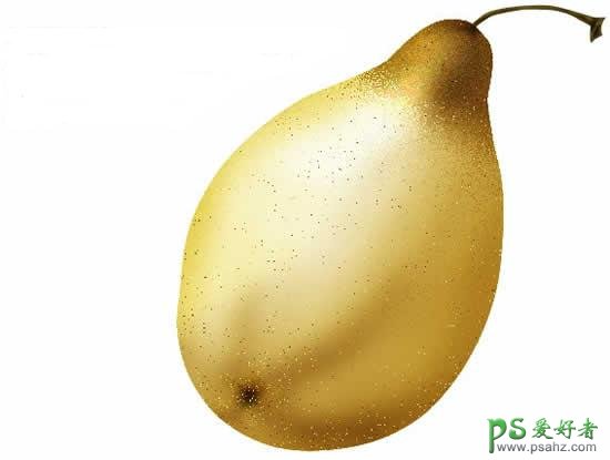 PS鼠绘水果失量图教程：学习简单绘制一个逼真的梨子图片