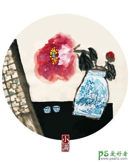 中国二十四节气设计图片欣赏，国画二十四节气宣传设计作品