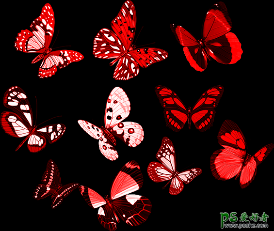 PS人像溶图教程：制作漂亮美女打散效果，幻化出无数小蝴蝶。