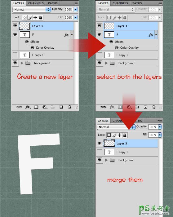 photoshop创意设计个性的褶皱纸张字，褶皱纹理效果纸张字
