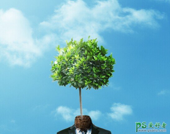 PS创意合成教程：打造超现实主义作品（一棵长在身上的树）