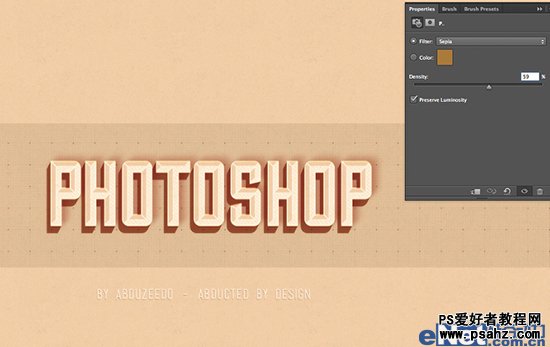 photoshop设计高光木质效果的文字特效教程
