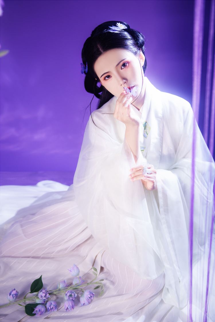 打造紫色梦幻古风人物 Photoshop给古装美女人像精修调色