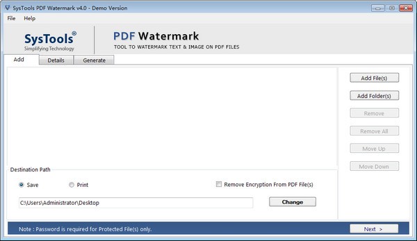 SysTools PDF Watermark(PDF水印去除工具)