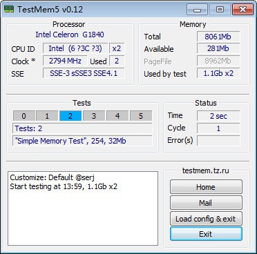 TestMem5(内存测试程序)