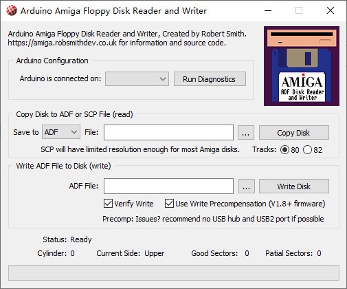 Arduino Amiga Floppy Disk Reader and Writer