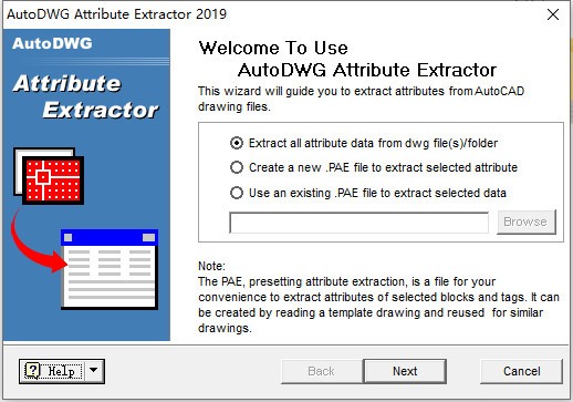 AutoDWG Attribute Extractor(CAD属性提取工具)
