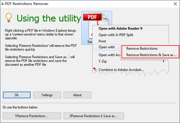 A-PDF Restrictions Remover(PDF文件解密软件)