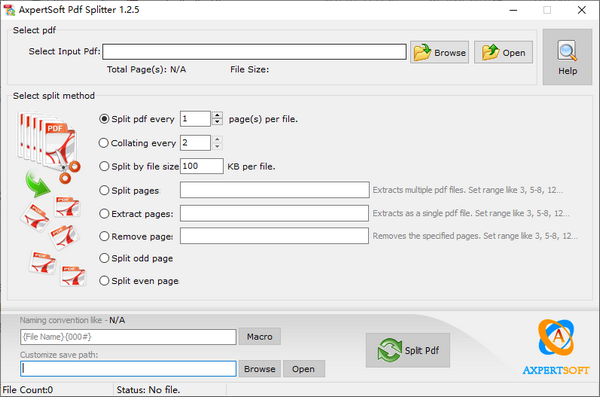 Axpertsoft PDF Splitter(PDF分割器)